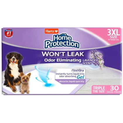 Hartz Home Protection Lavender Scent Odor Eliminating Dog Pads