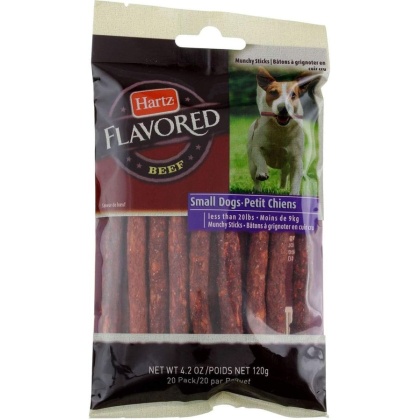 Hartz Rawhide Munchy Sticks for Small Dogs Beef Flavor