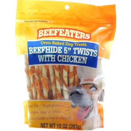 Beefeaters Oven Baked Beefhide & Chicken Twists Dog Treat