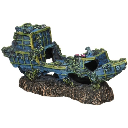 Penn Plax Sunken Ship Aquarium Decor