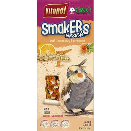 A&E Cage Company Smakers Cockatiel Fruit Treat Sticks