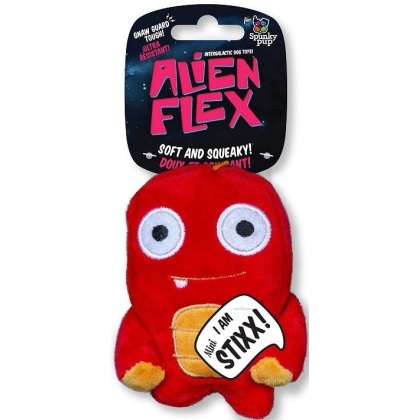 Spunky Pup Alien Flex Mini Stixx Plush Dog Toy