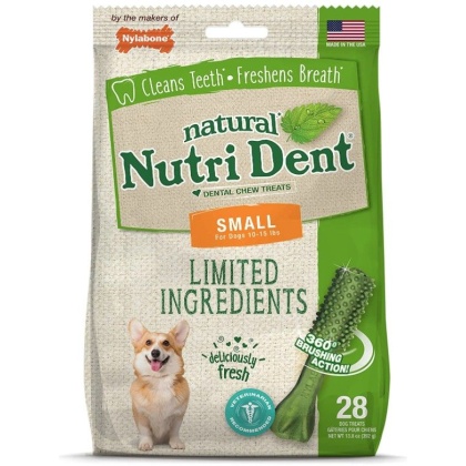 Nylabone Natural Nutri Dent Fresh Breath Dental Chews - Limited Ingredients